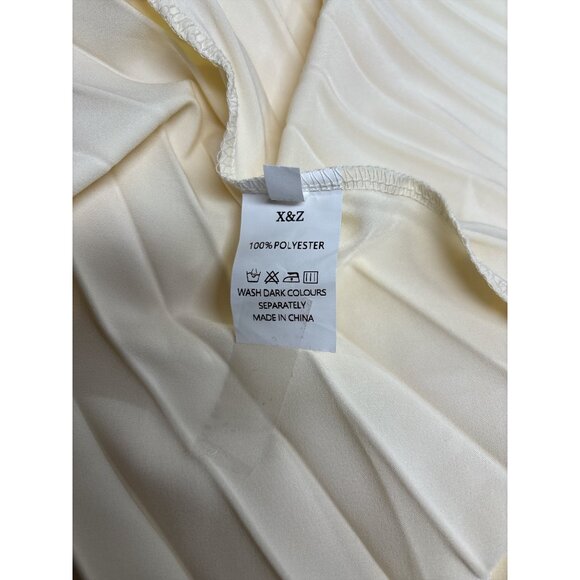 Bridgerton inspired Cream Pleated Short Sleeve Midi Dress - Picture 6 of 10